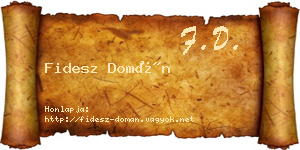 Fidesz Domán névjegykártya